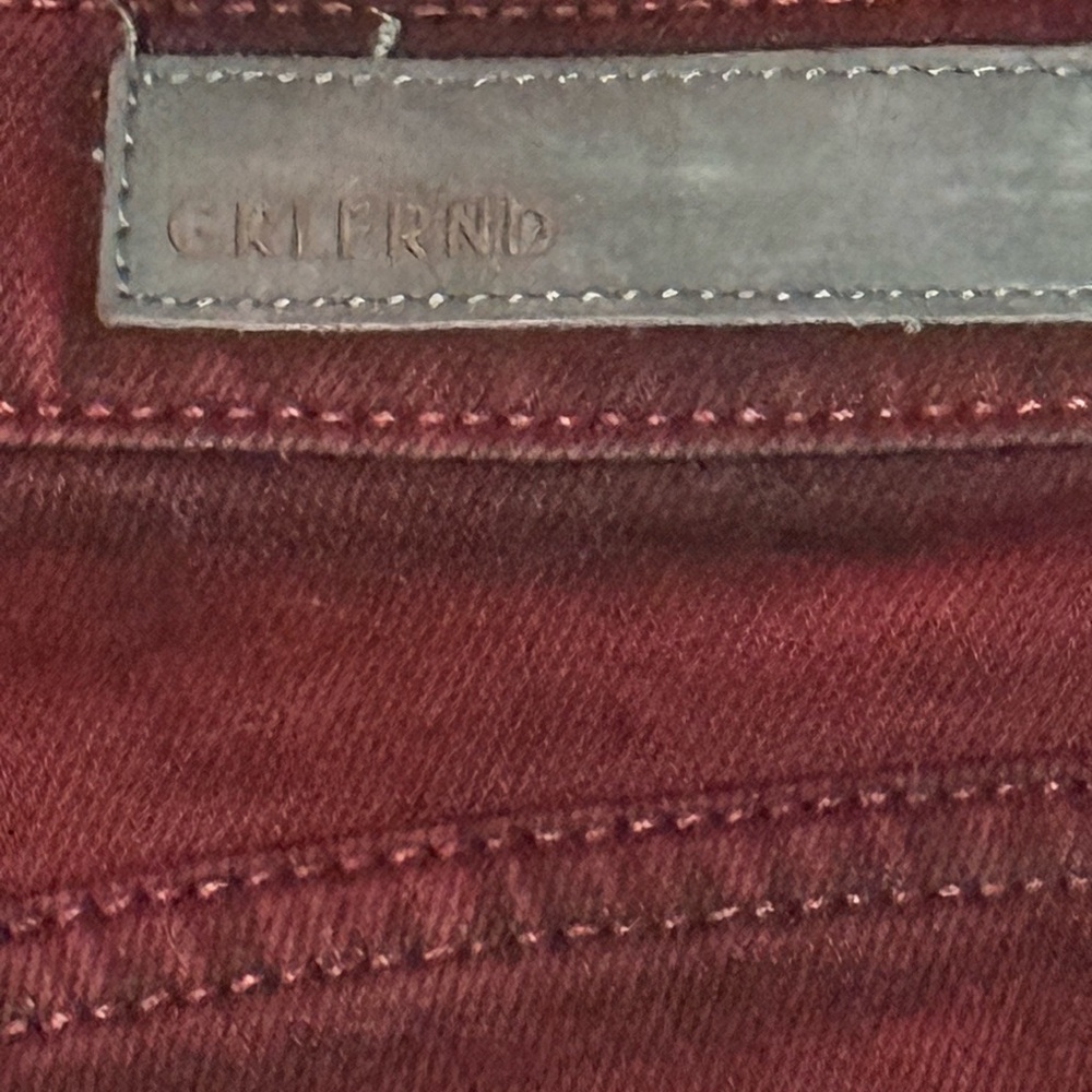 GRLFRND Women's Red Ankle Jeans - Picture 3 of 7